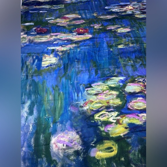 Claude Monet Waterlilies Print Scarf - Picture 6 of 9